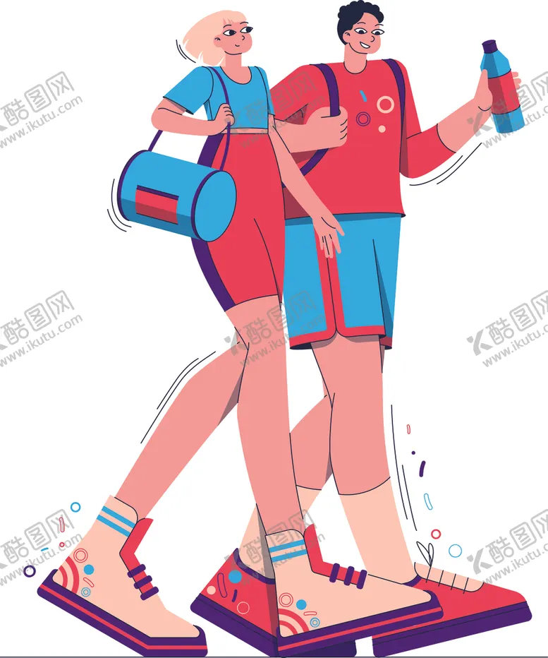 编号：74027002141516418678【酷图网】源文件下载-人物运动插画