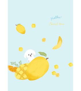 水果插画芒果