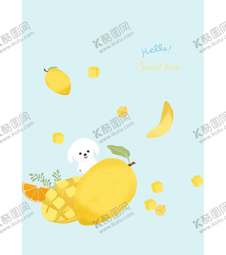编号：57765109261850066785【酷图网】源文件下载-水果插画芒果