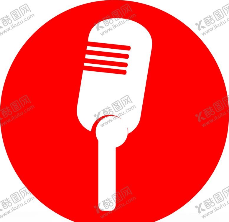 编号：75181210110124306435【酷图网】源文件下载-矢量话筒麦克风图标