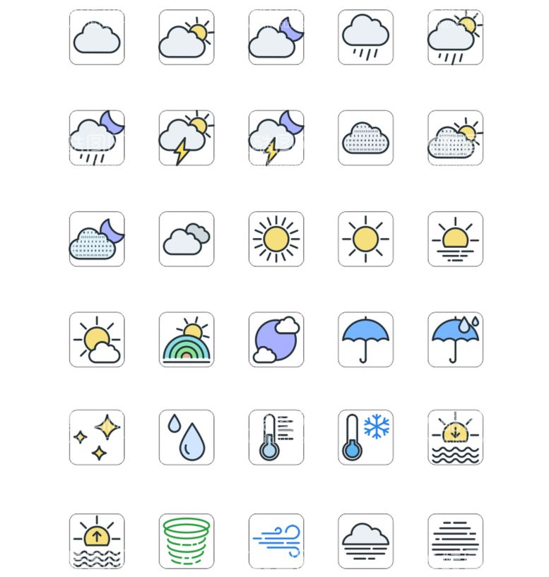 编号：14866812200720567457【酷图网】源文件下载-天气图标