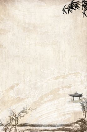 中国风背景小清新展板水墨画山水画古