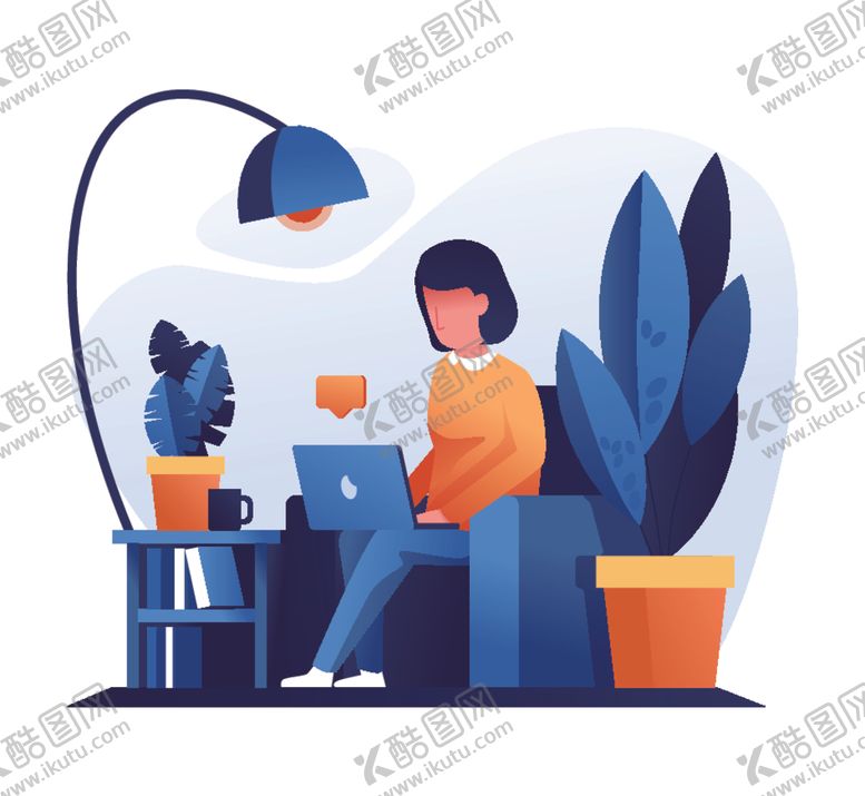 编号：48811405051049122997【酷图网】源文件下载-扁平化办公生活插画