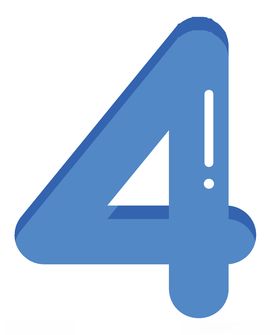 可爱彩色卡通数字4