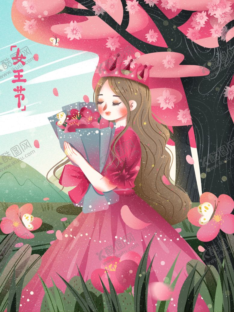 编号：90911410231428177565【酷图网】源文件下载-3月8妇女节女神节女王节