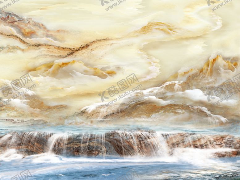 编号：50597109181927001540【酷图网】源文件下载-大理石山水背景墙