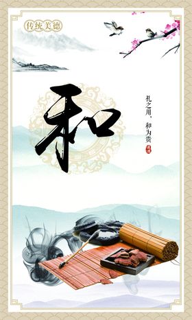 传统文化展板礼义廉志信