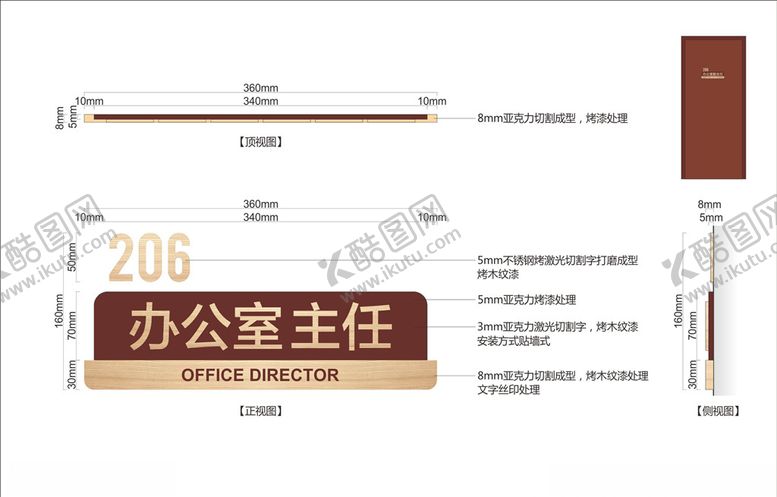 编号：22868409242004203673【酷图网】源文件下载-仿古科室牌科室牌制作文件