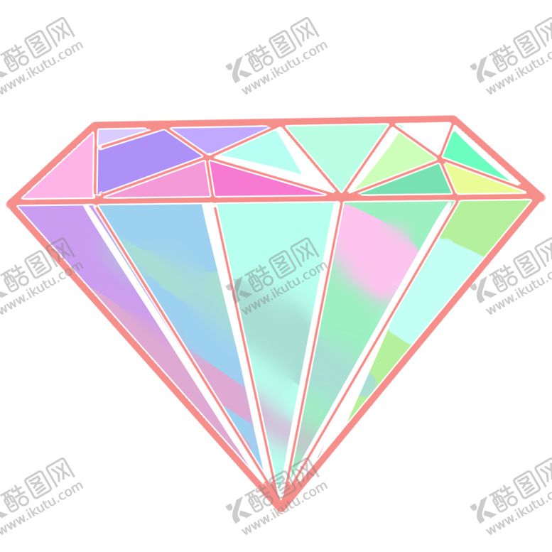 编号：21743310311515413969【酷图网】源文件下载-手绘钻石宝石水晶珠宝免扣素材