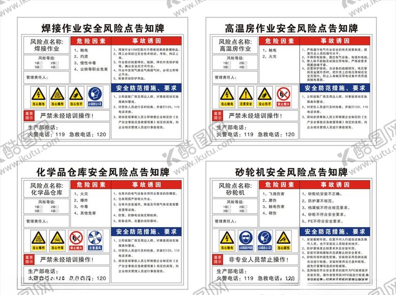 编号：97916604251632022392【酷图网】源文件下载-安全风险点告知牌