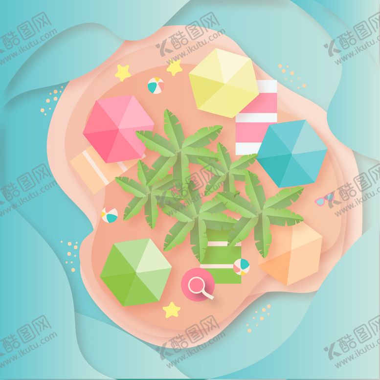编号：62342510191226214485【酷图网】源文件下载-海滩顶视图