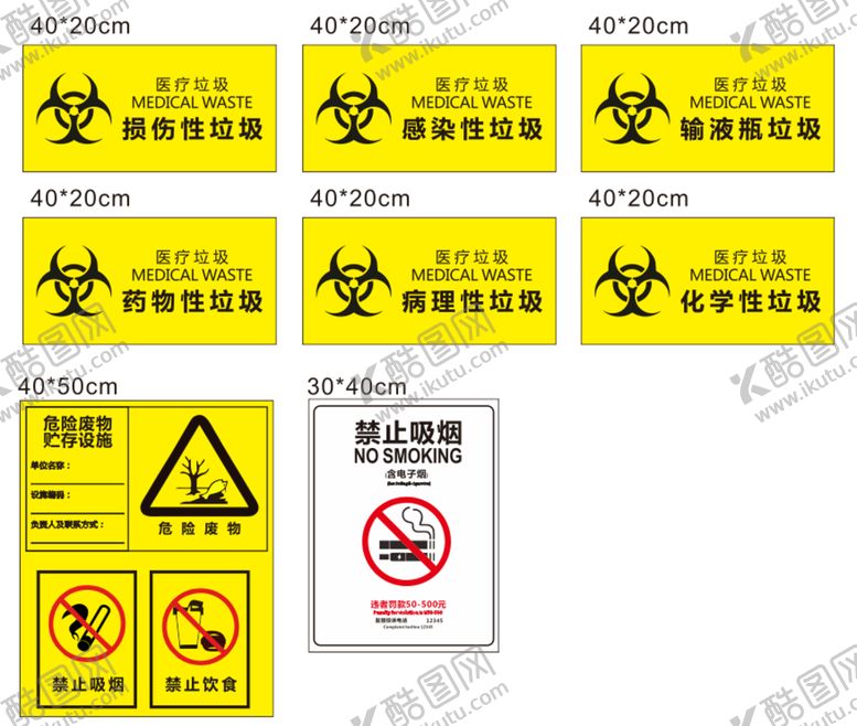 编号：67206710240643591210【酷图网】源文件下载-医疗废物暂存标准化标识