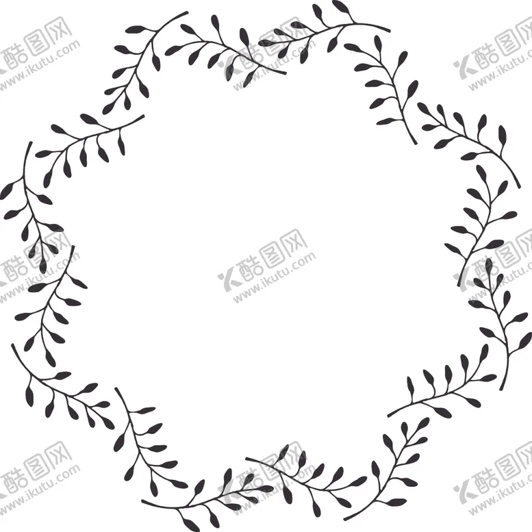 编号：49469605041021591049【酷图网】源文件下载-手绘花藤边框