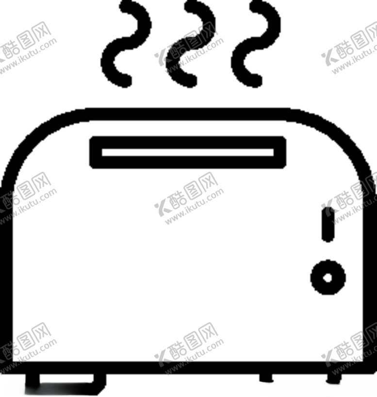 编号：37577607051309035151【酷图网】源文件下载-矢量面包机线稿
