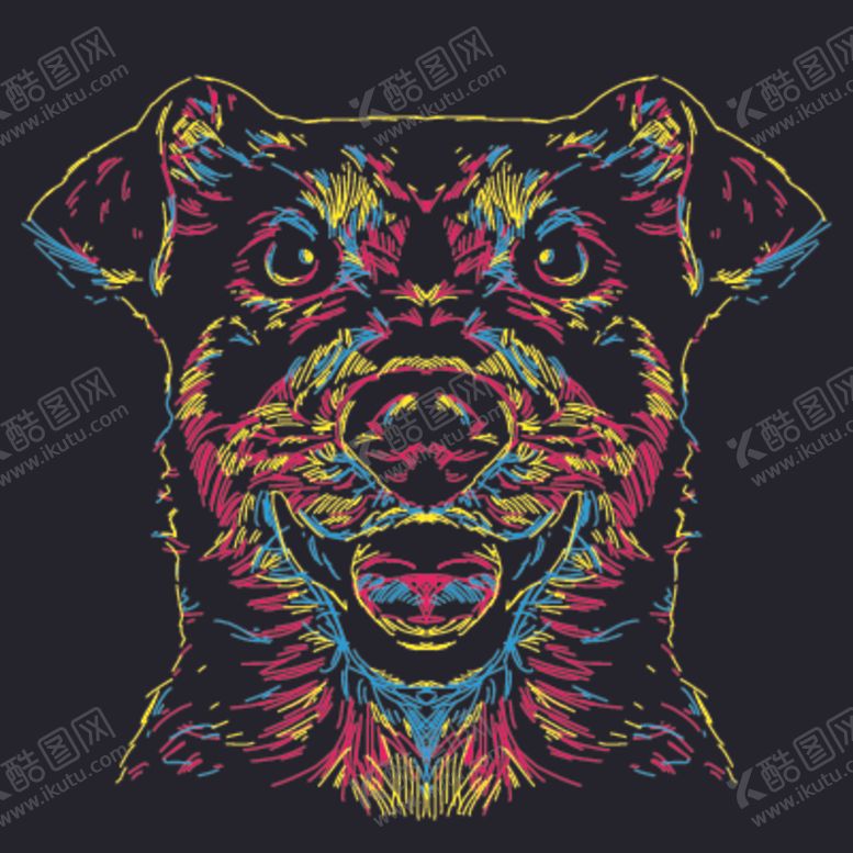 编号：97444110291034023704【酷图网】源文件下载-狗狗简笔画