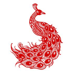 中国风节日剪纸画