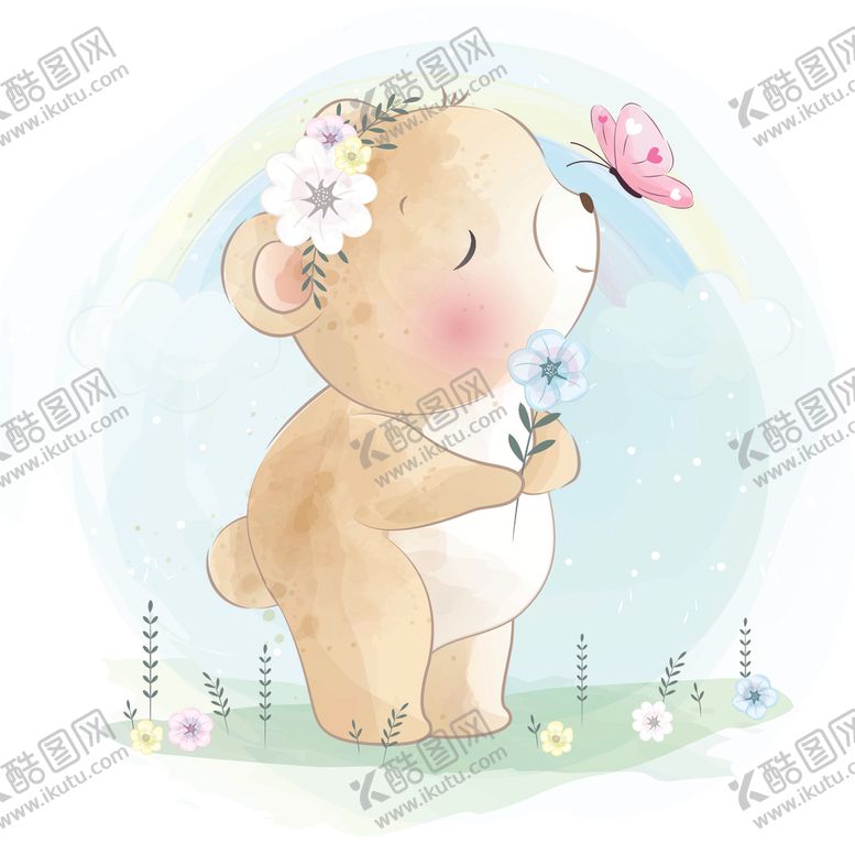 编号：69551007031029487681【酷图网】源文件下载-温馨浪漫动物插画