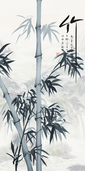 山水玄关装饰画