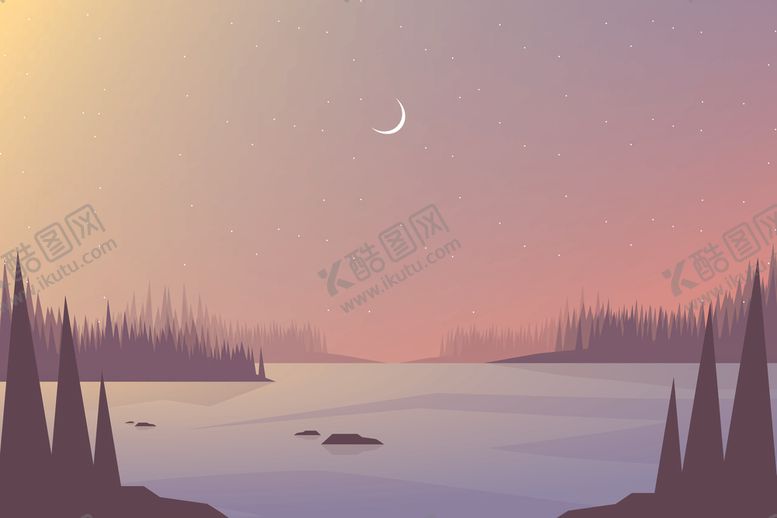 编号：45842310261515032820【酷图网】源文件下载-自然风光插画