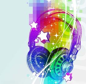 大牌耳机插画矢量歌曲