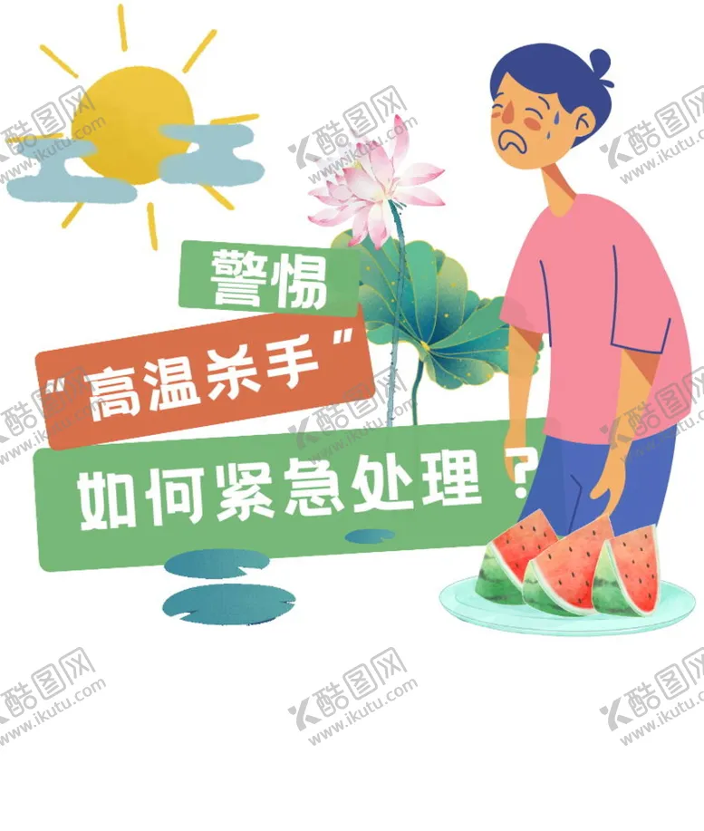 编号：60286112151143447613【酷图网】源文件下载-炎炎夏日警惕高温杀手动图