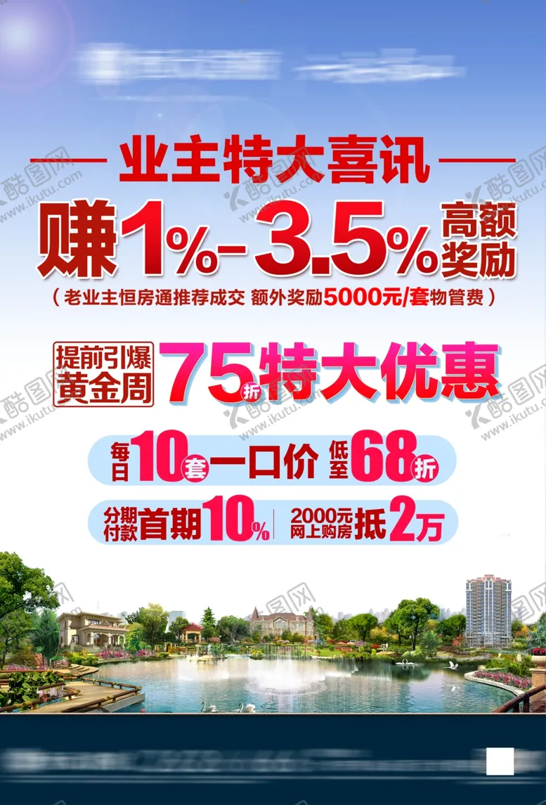 编号：77371406260108202182【酷图网】源文件下载-房地产海报