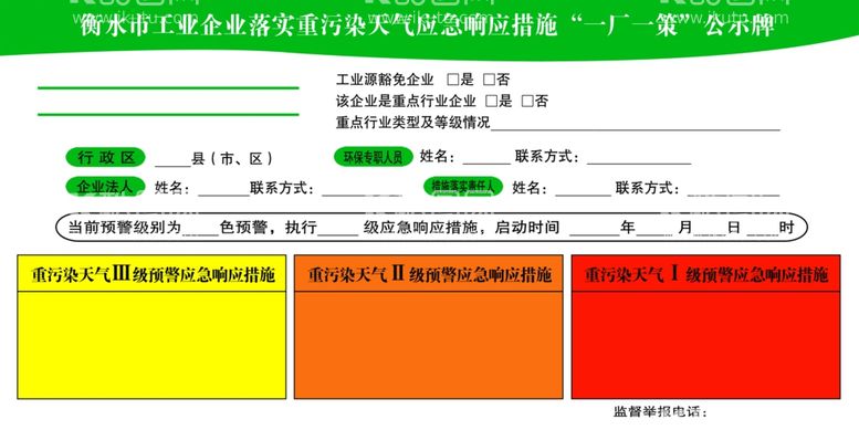 编号：48315511260115065121【酷图网】源文件下载-一厂一策公示牌