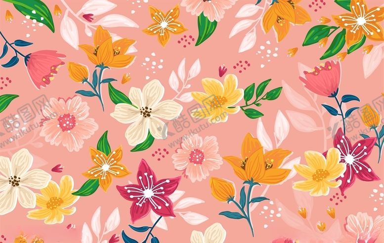 编号：96543905060551318487【酷图网】源文件下载-植物花朵插画背景
