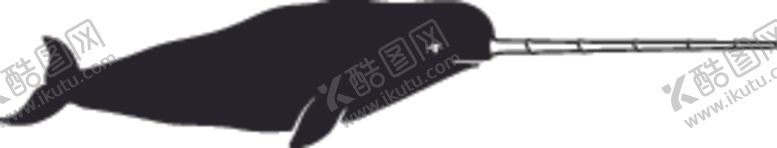 编号：70907310021533351142【酷图网】源文件下载-海洋生物系列一角鲸鱼
