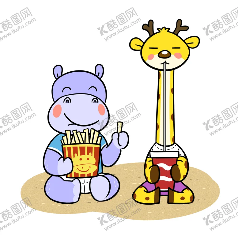 编号：67786505062354075891【酷图网】源文件下载-卡通长颈鹿