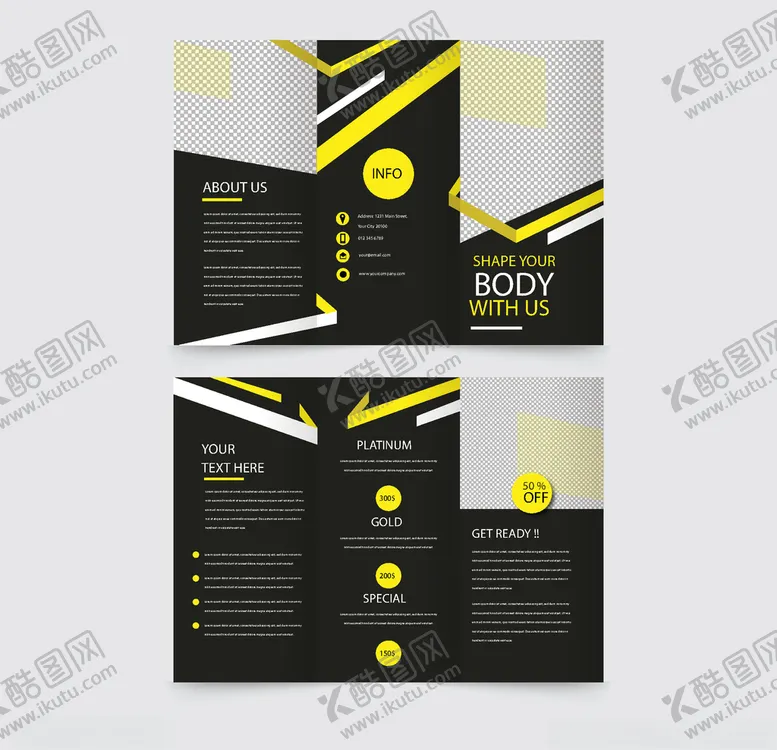 编号：44042110020315281563【酷图网】源文件下载-三折页模板