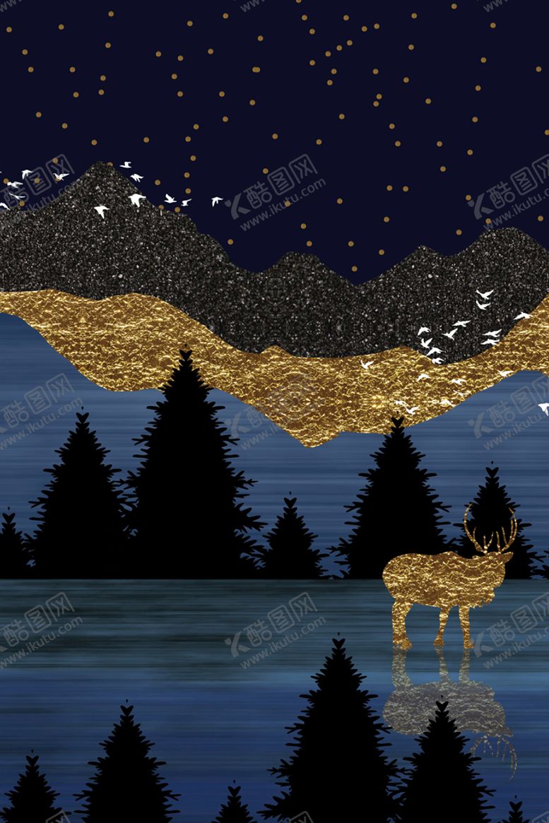 编号：81603510190719383240【酷图网】源文件下载-发财树 玄关 山水画 艺术画 