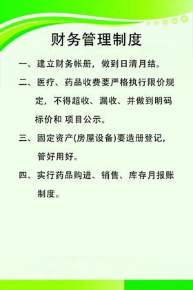 财务管理制度医药门店1