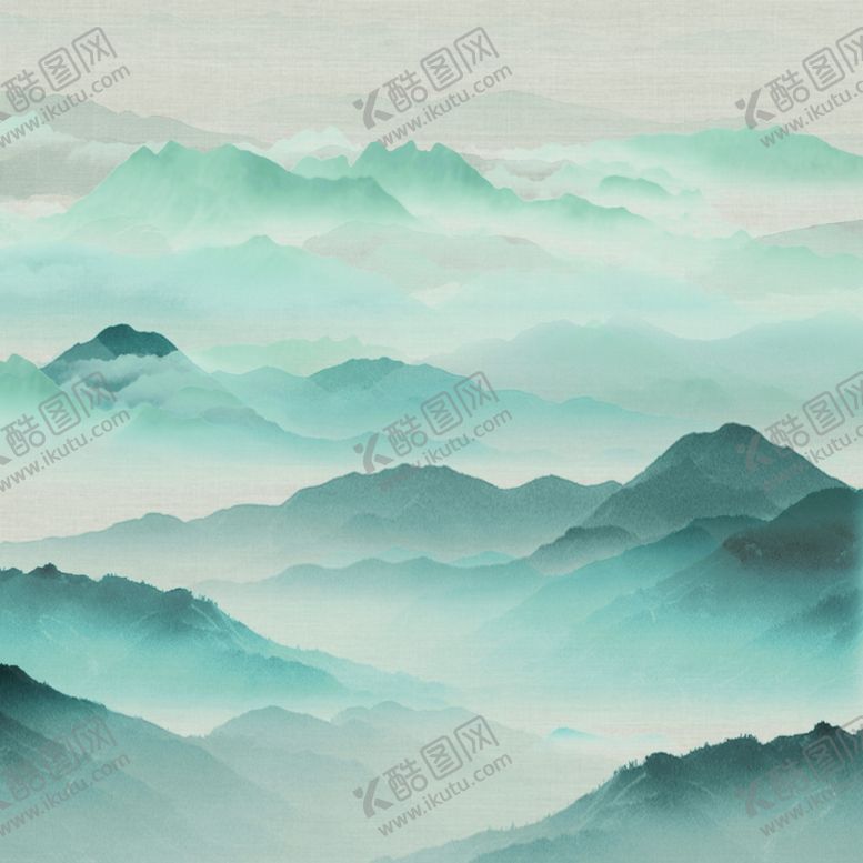 编号：98661006260227082918【酷图网】源文件下载-新中式背景墙意境山水新中式