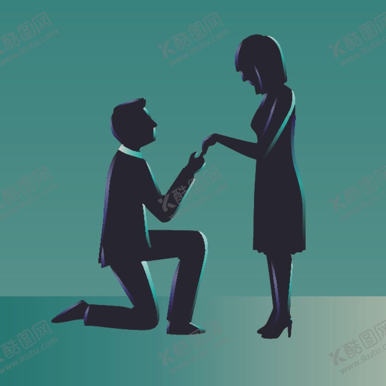 编号：45208304250140291909【酷图网】源文件下载-卡通人物求婚