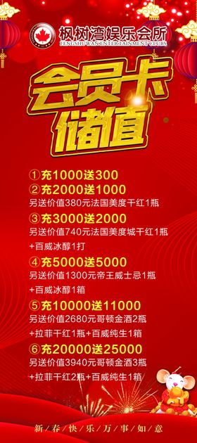会员卡储值展架