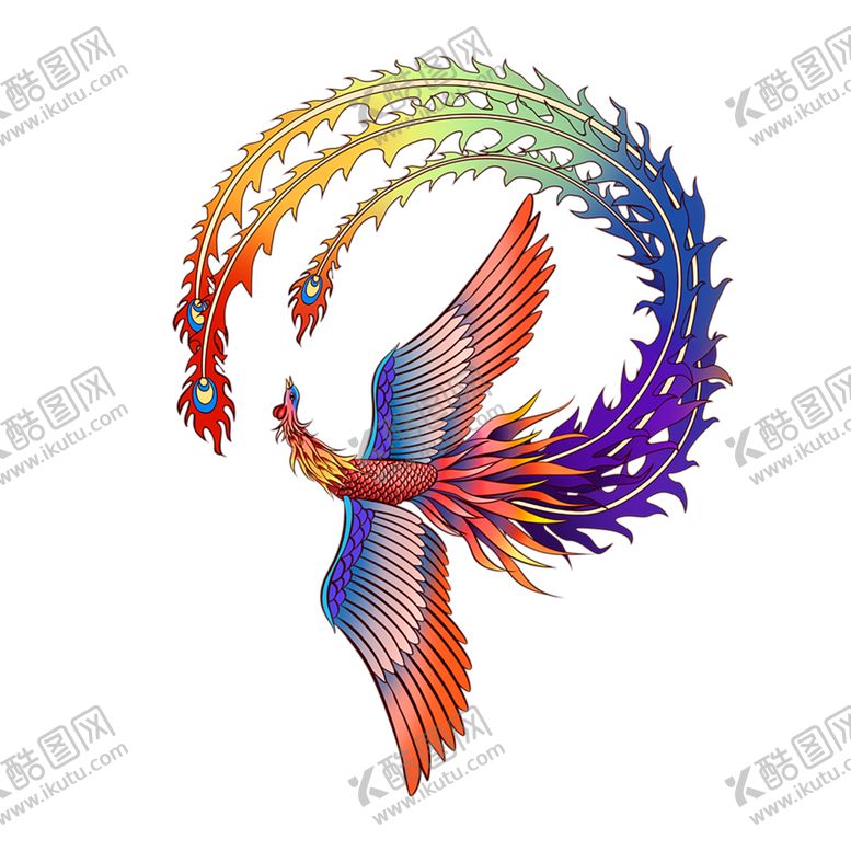 编号：16848604290152318936【酷图网】源文件下载-国潮凤凰插画