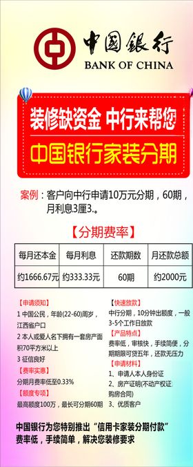 中国银行展架