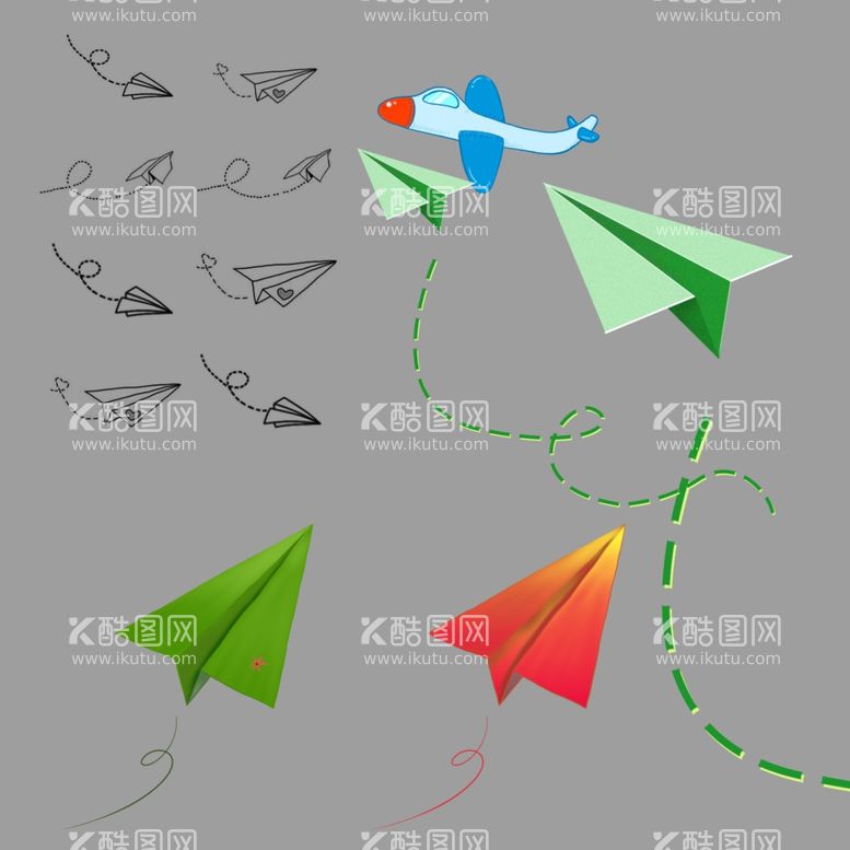 编号：19439912140103121838【酷图网】源文件下载-纸飞机