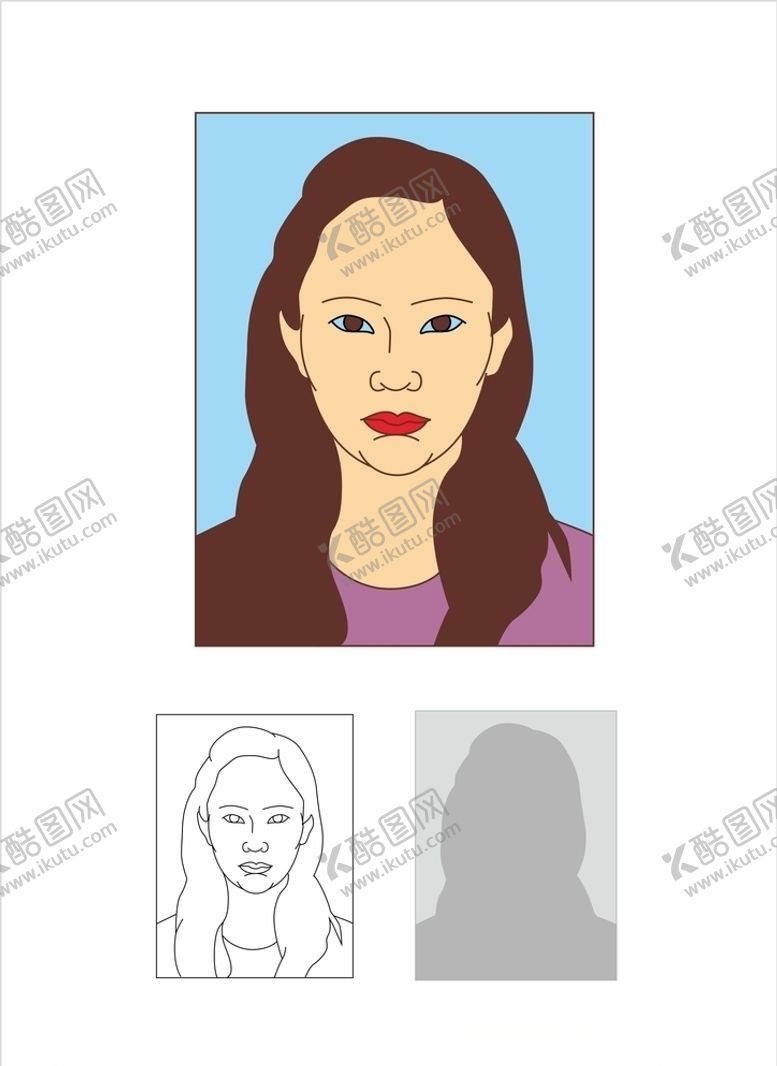 编号：81788010071930077700【酷图网】源文件下载-报名照女