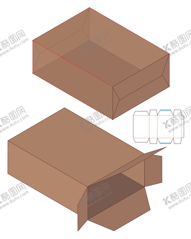 编号：64663809142312176663【酷图网】源文件下载-纸质包装盒刀模设计图