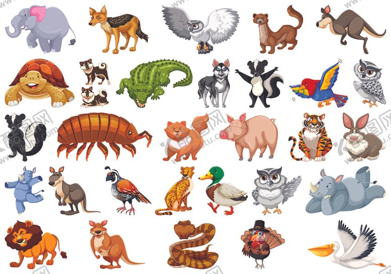 编号：77093509211340066751【酷图网】源文件下载-矢量动物素材