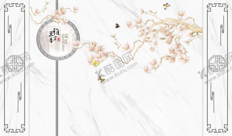 编号：83123007141251351708【酷图网】源文件下载-花鸟画飞鸟背景墙