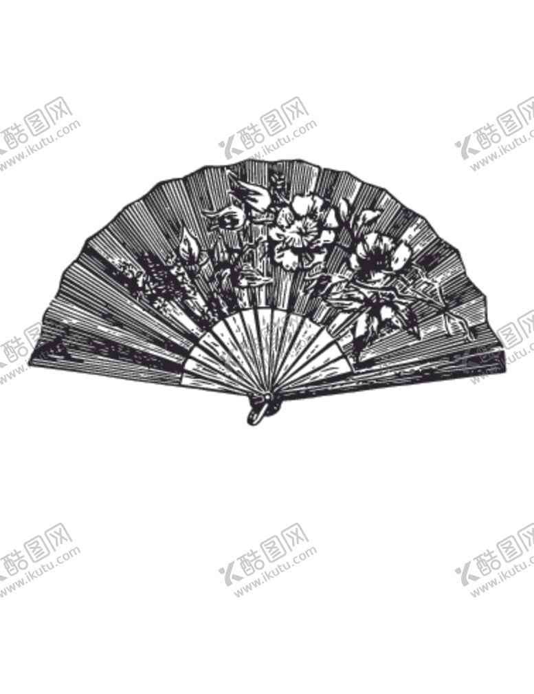 编号：40463010261606503403【酷图网】源文件下载-欧式古典扇子图案