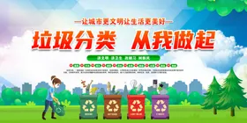 垃圾分类实施环保标语标语海报