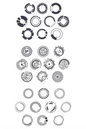 各式金属垫圈展示