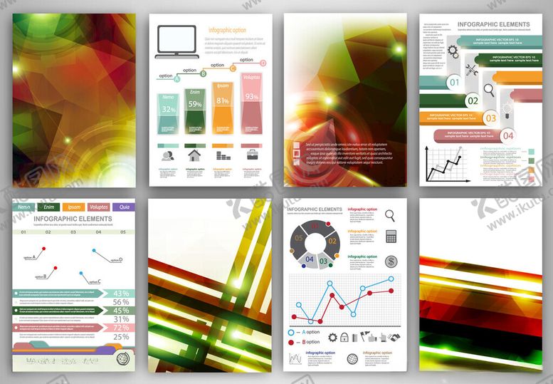 编号：94632604031126166204【酷图网】源文件下载-多彩创意图表模板集合