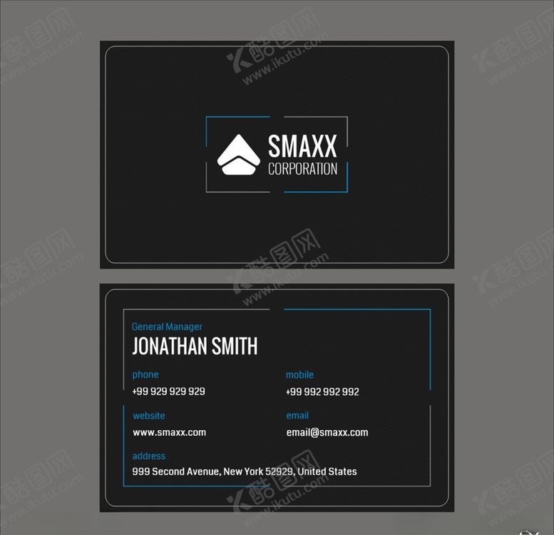 编号：12359509220752577730【酷图网】源文件下载-高档简约名片