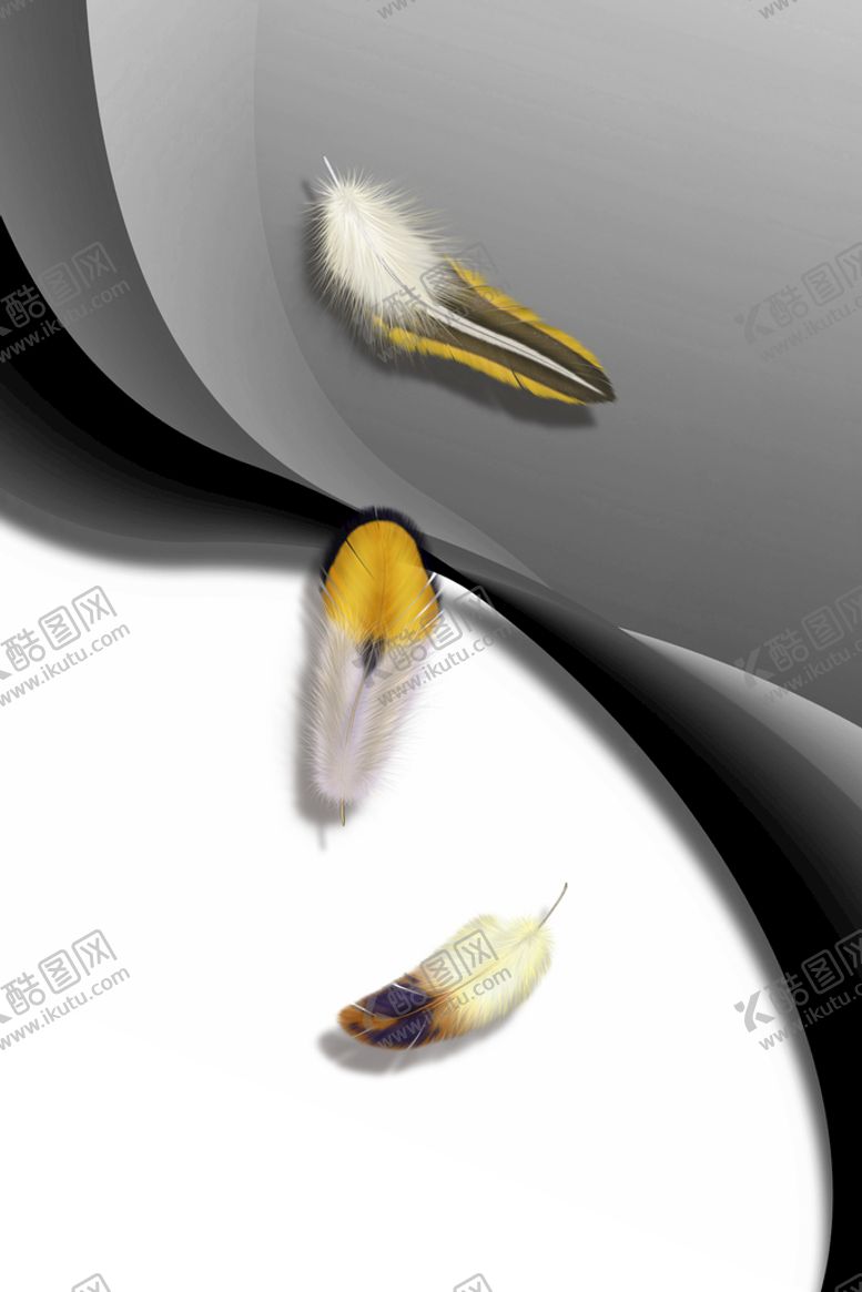 编号：57652911061625452990【酷图网】源文件下载-金色羽毛艺术装饰画
