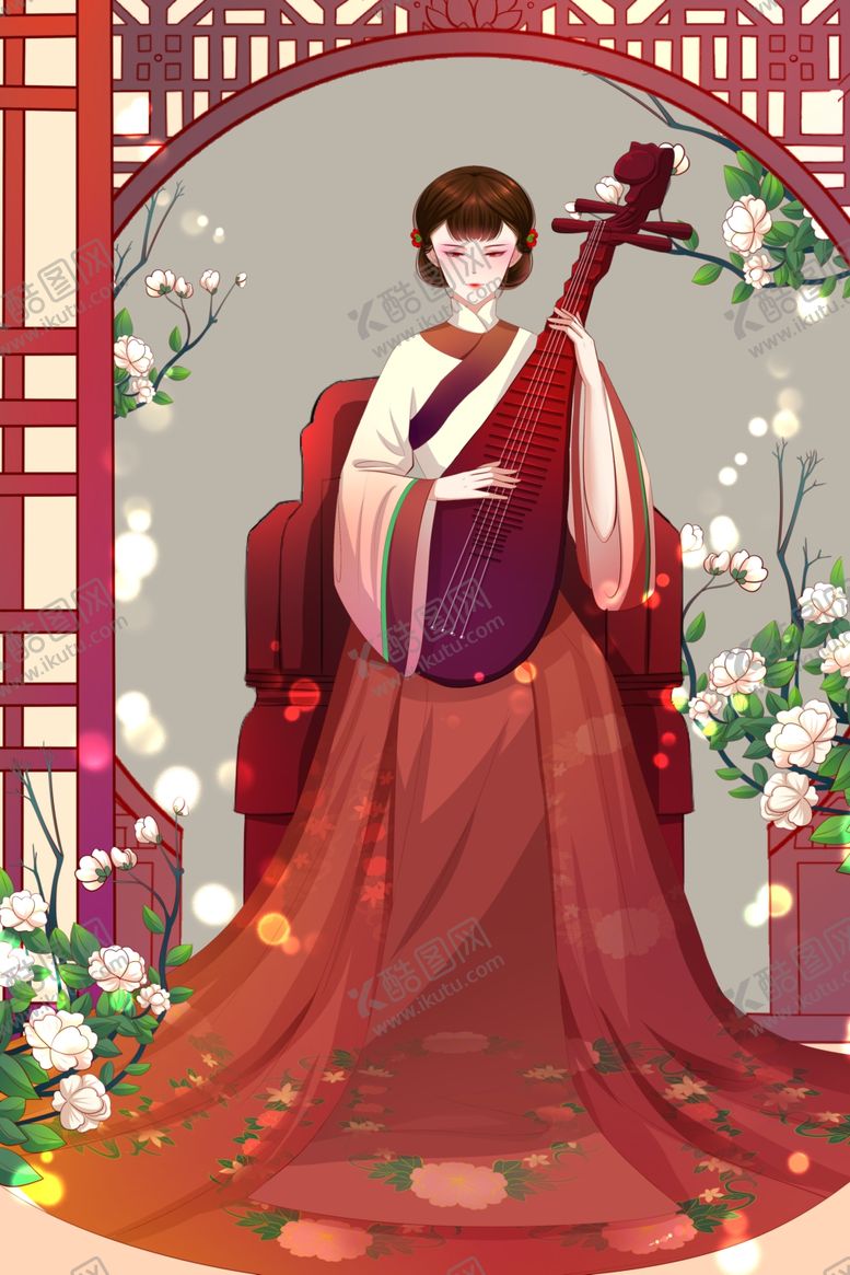 编号：43598811260859531604【酷图网】源文件下载-复古旗袍女装图片